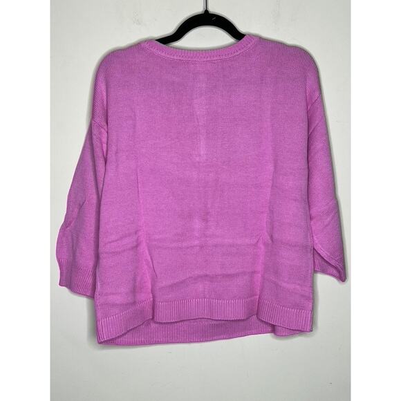 NWT Candace Cameron Bure Soft Boatneck Half Placket Sweater Plum Berry SIZE S - Picture 6 of 7